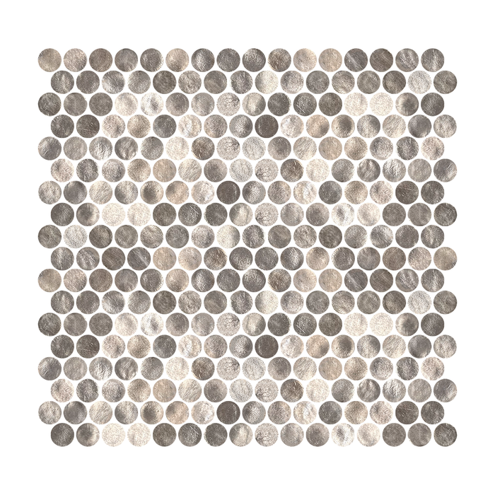 Penny Round Champagne Mosaic Tile