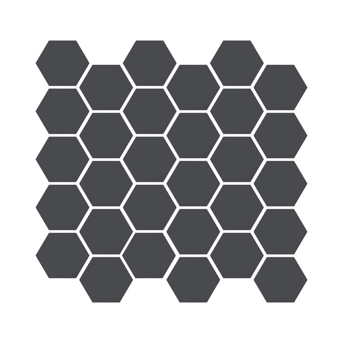 Oslo Hexagon Matte Porcelain Black Wall Tile