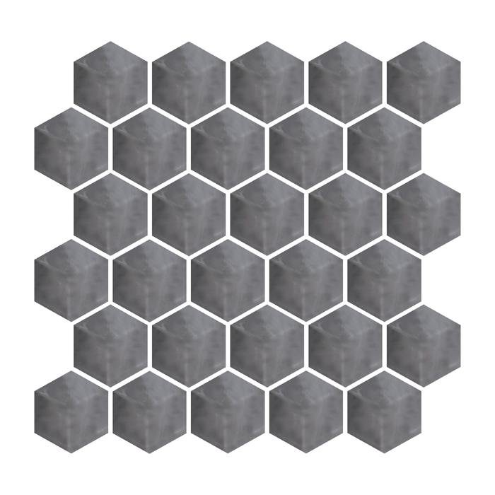 Hex Solid Glass Mosaic Tile